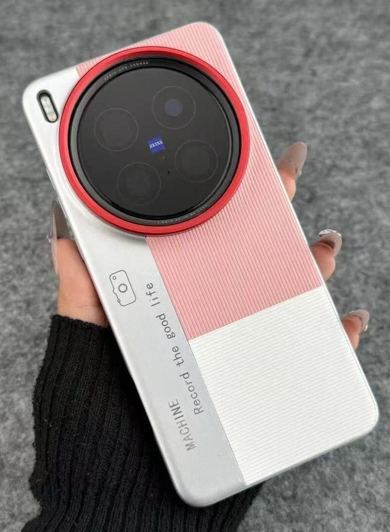 Compatible with Vivo X300 Pro back Case cover,Tri color splicing camera design, Made of imitation leather material, Light, thin, Fully wrapped camera protection, Anti drop - Image 1